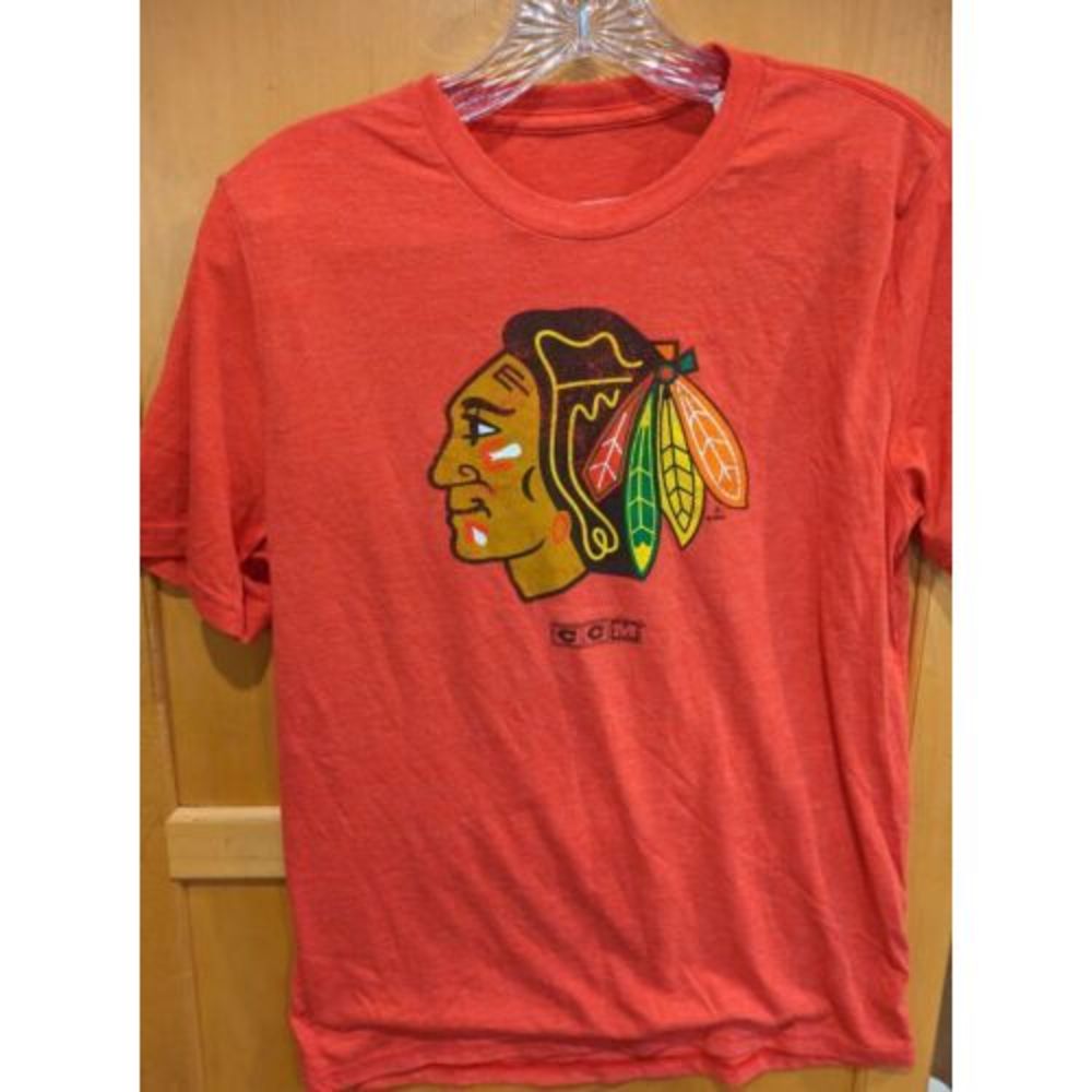 Chicago Blackhawks Logo Short Sleeve T Shirt by Reebok‎ Ccm Women's Large